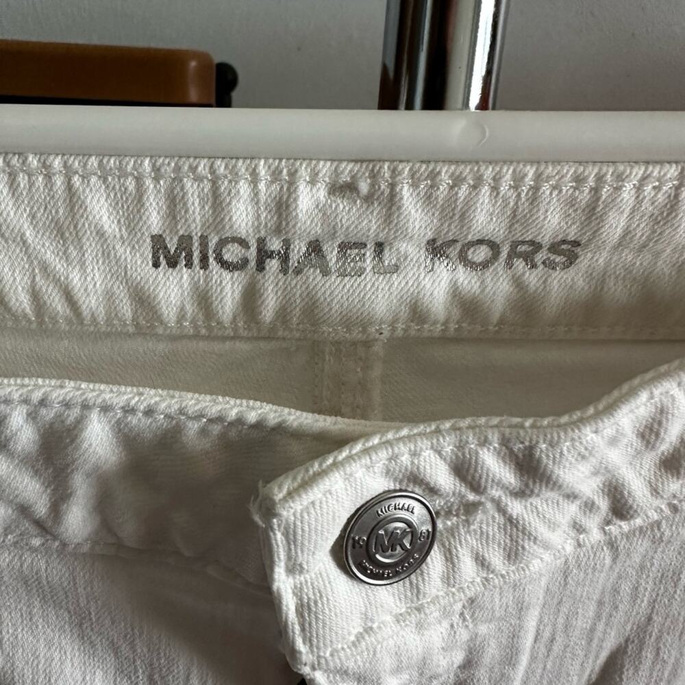 Michael Kors White Straight Leg Denim Jeans - Picture 2 of 8